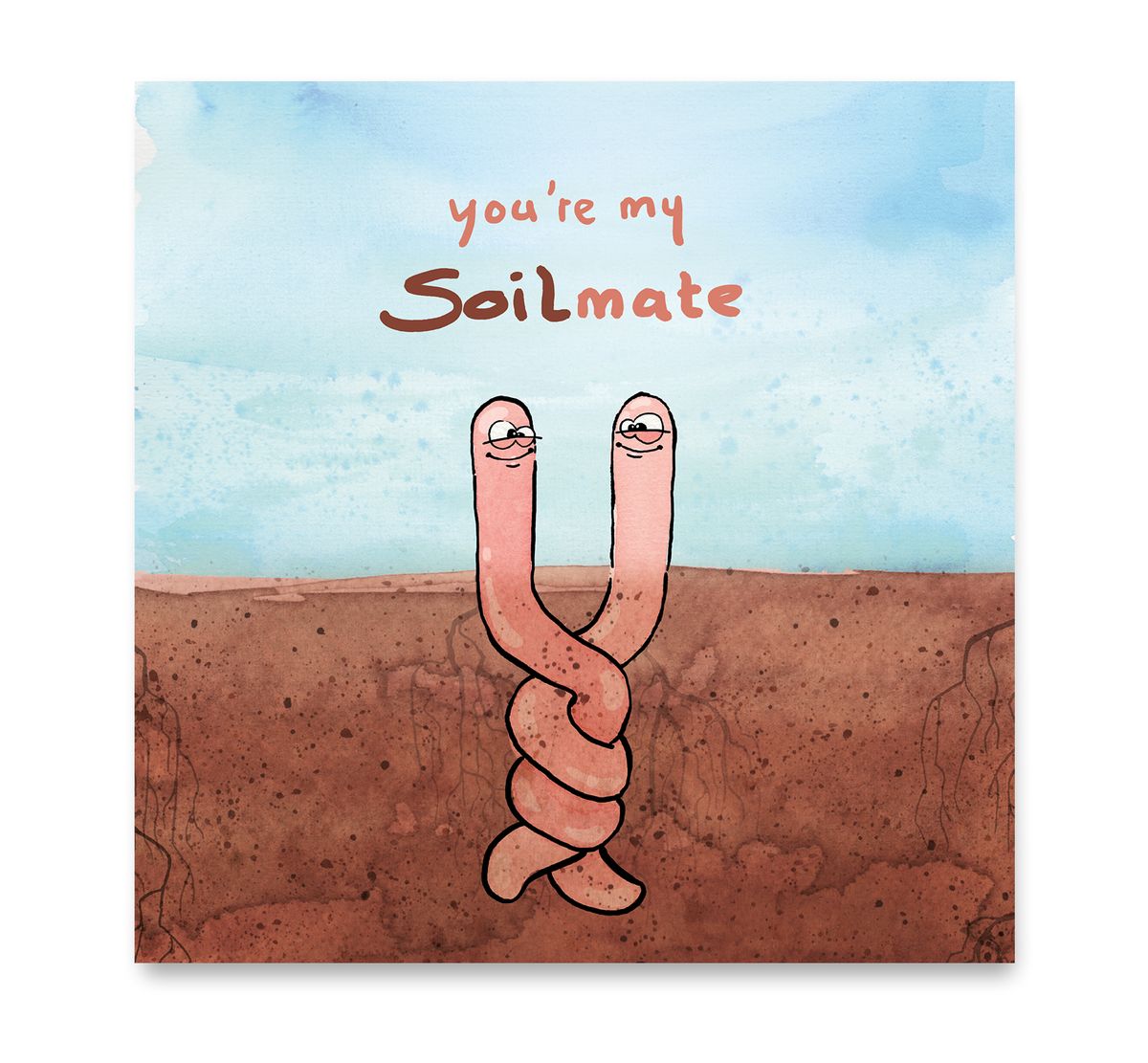 Handgemaakte wenskaart - Soil-mate - Mags Up Your Mind